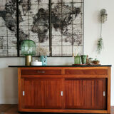 Old craft counter sliding doors