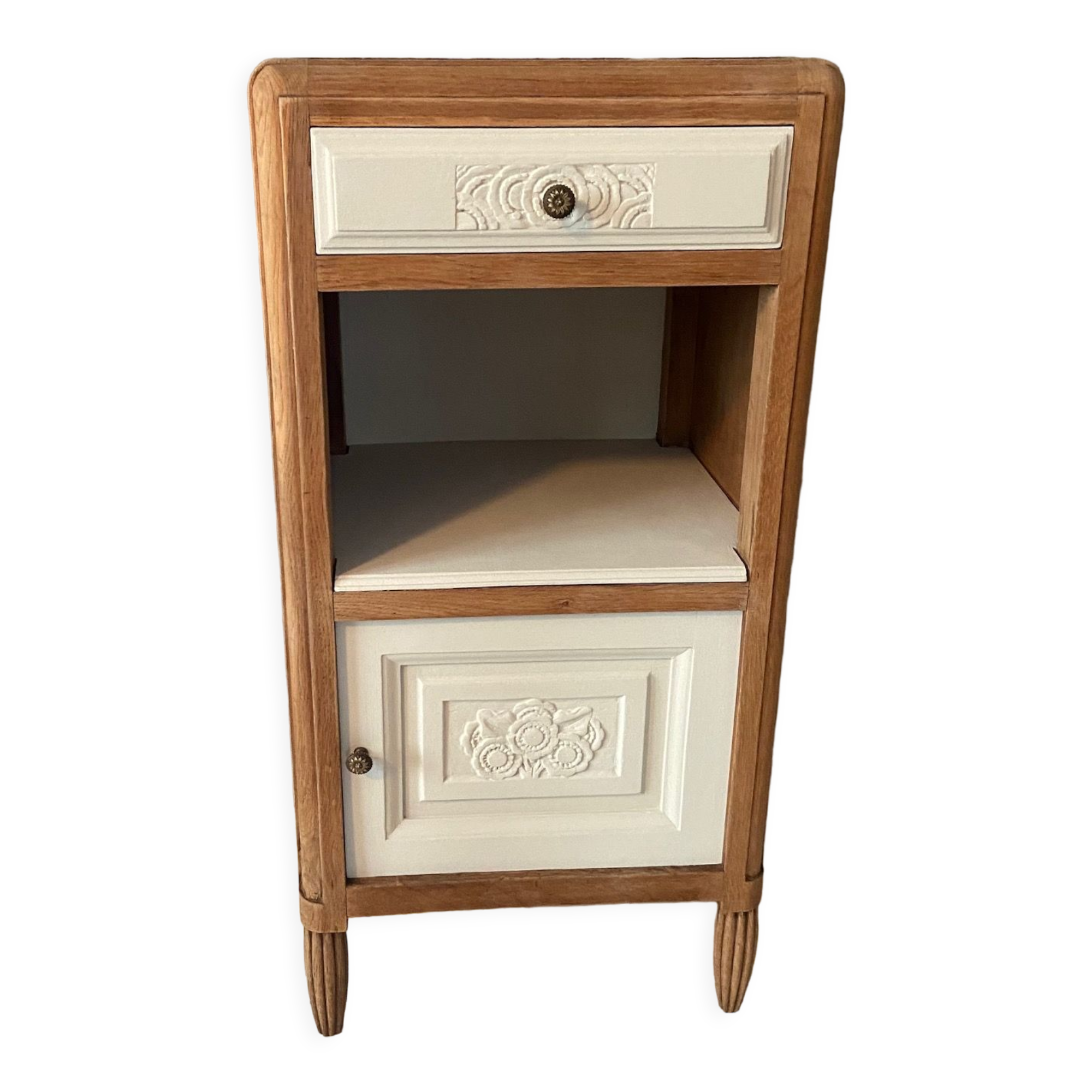 Art Deco bedside, grey marble