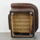 2 Chesterfield armchairs in dark brown cowhide
