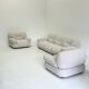 Sapporo three-seater sofa by Mario Marenco for Mobil Girgi in cream