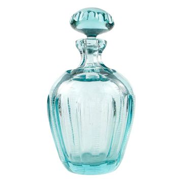 Carafe Beryl, moderne du milieu du siècle, en verre turquoise, Moser, Tchécoslovaquie, années 1960.
