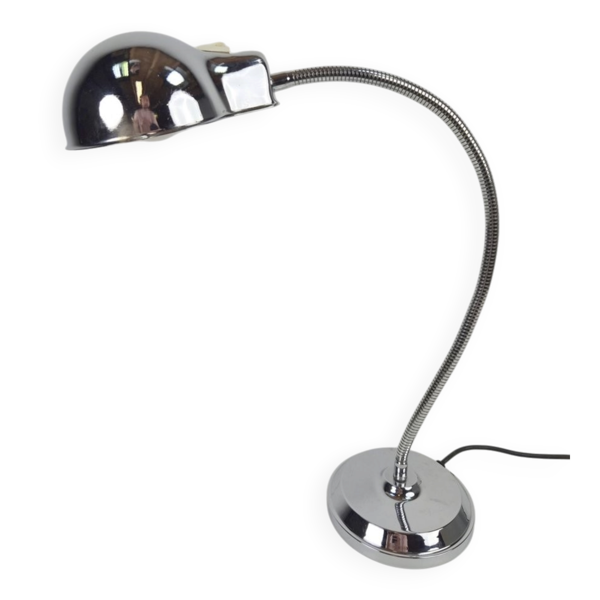 Chrome Table Lamp with Flexible Shade, 1950s