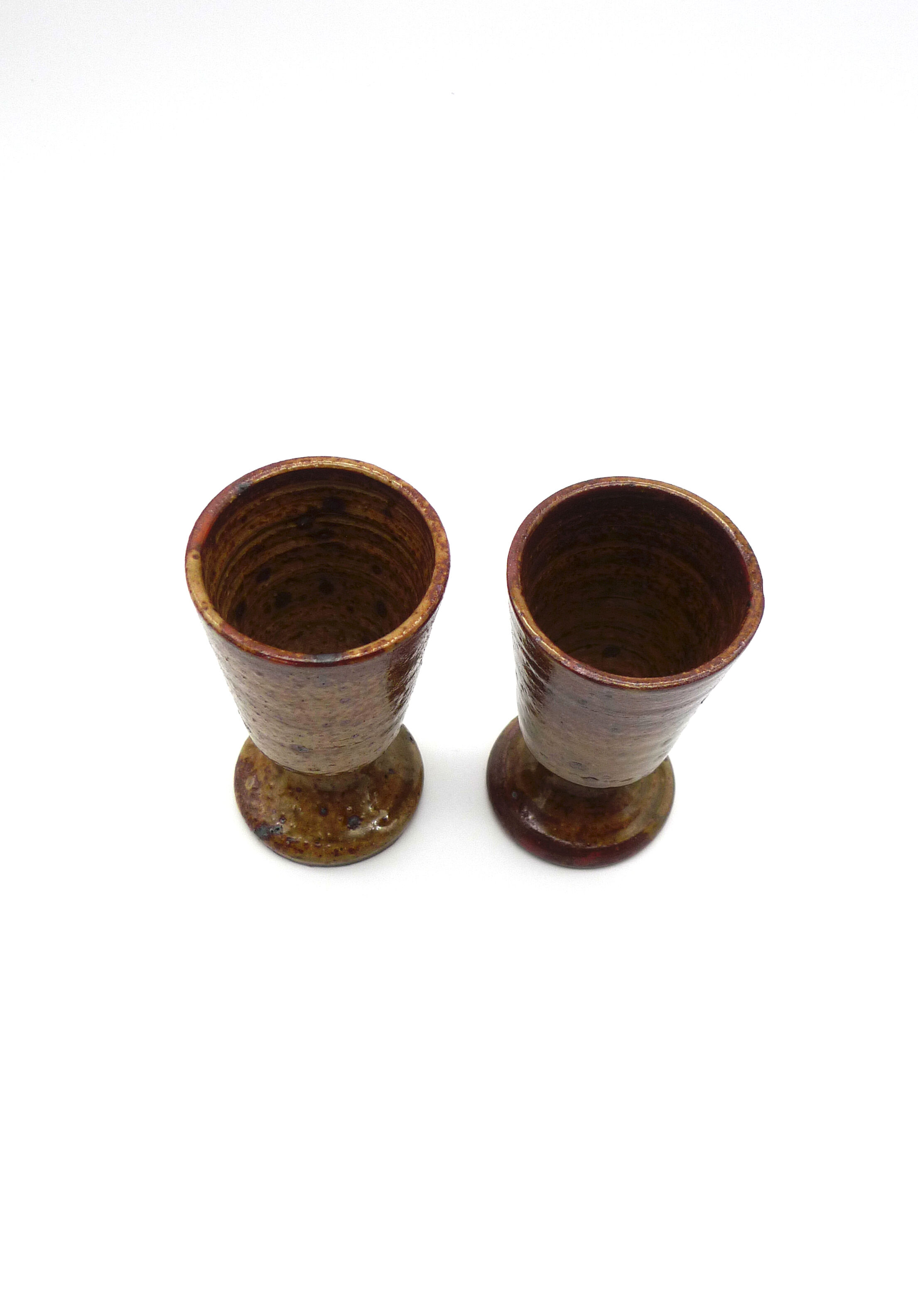 Lot of two pyrite sandstone mazagrans