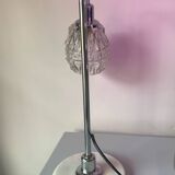 Vintage 70s chrome and marble lamp
