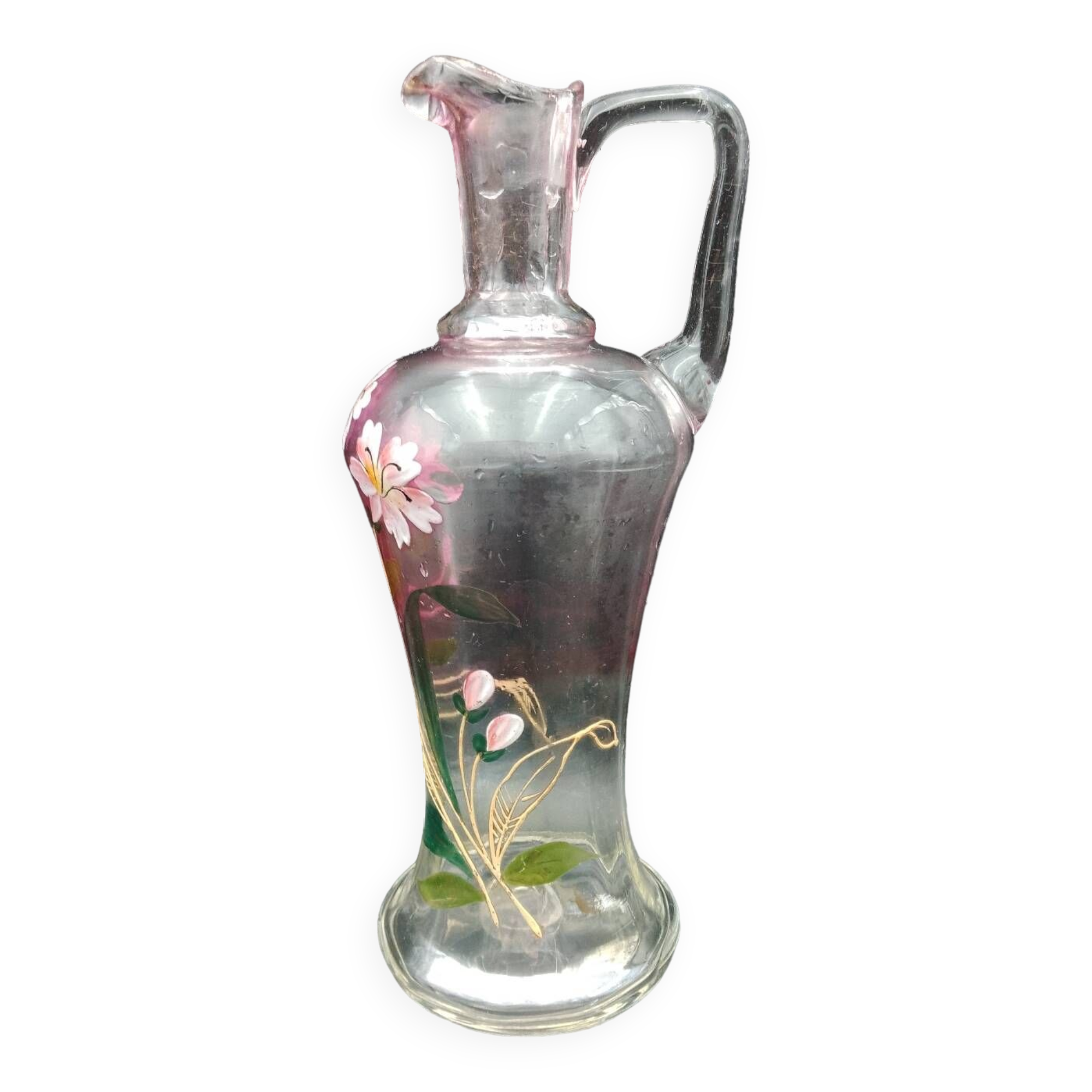Ancienne Carafe à Goujons En Verre Soufflé - Pêche Poissons Vifs - Rare - Réf 1