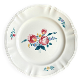 Plat rond Digoin Sarreguemines en faïence, service "Yann"