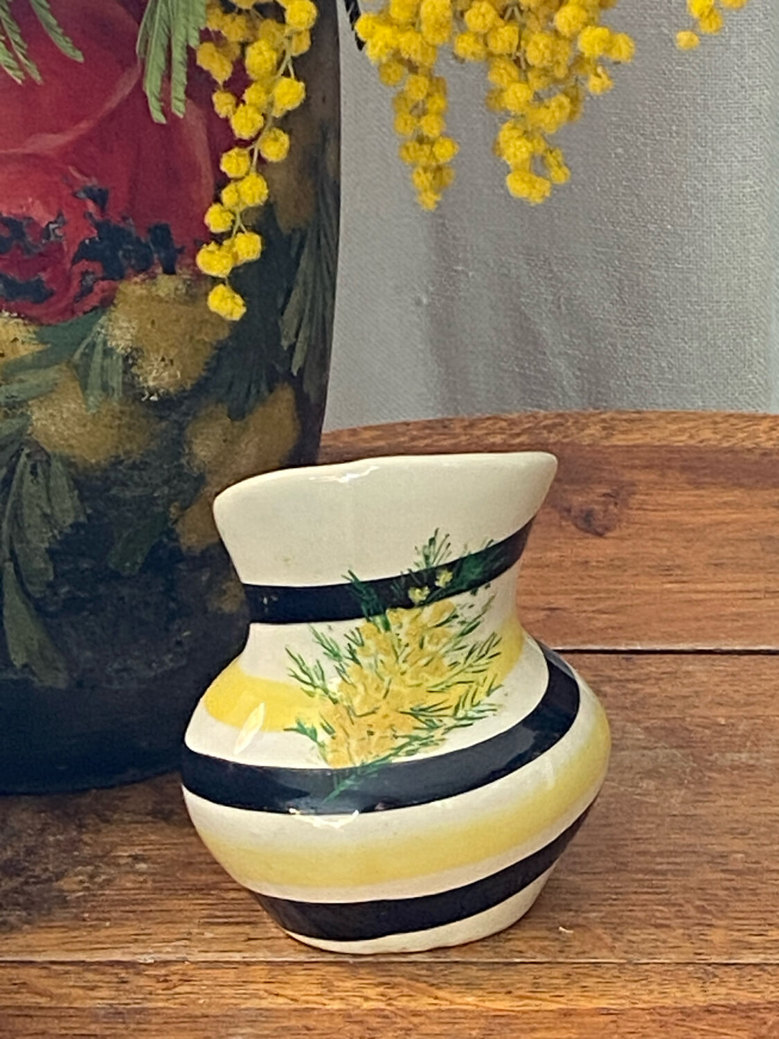 Mini vase, mimosa, ceramic, Poët Laval