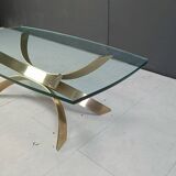 Vintage brass coffee table, 1970s