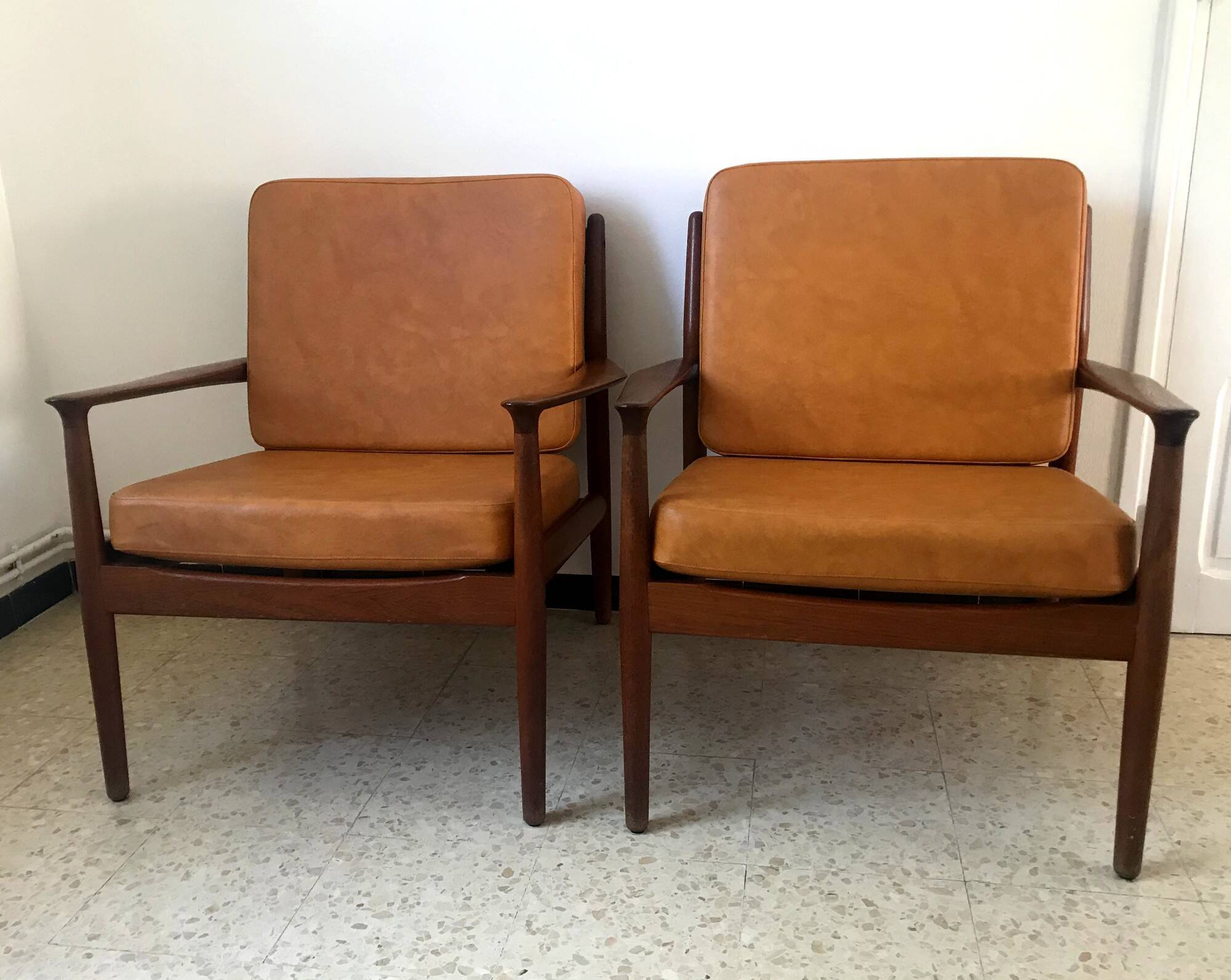 Scandinavian teak armchair by Svend Aage Eriksen for Glostrup vintage 60s