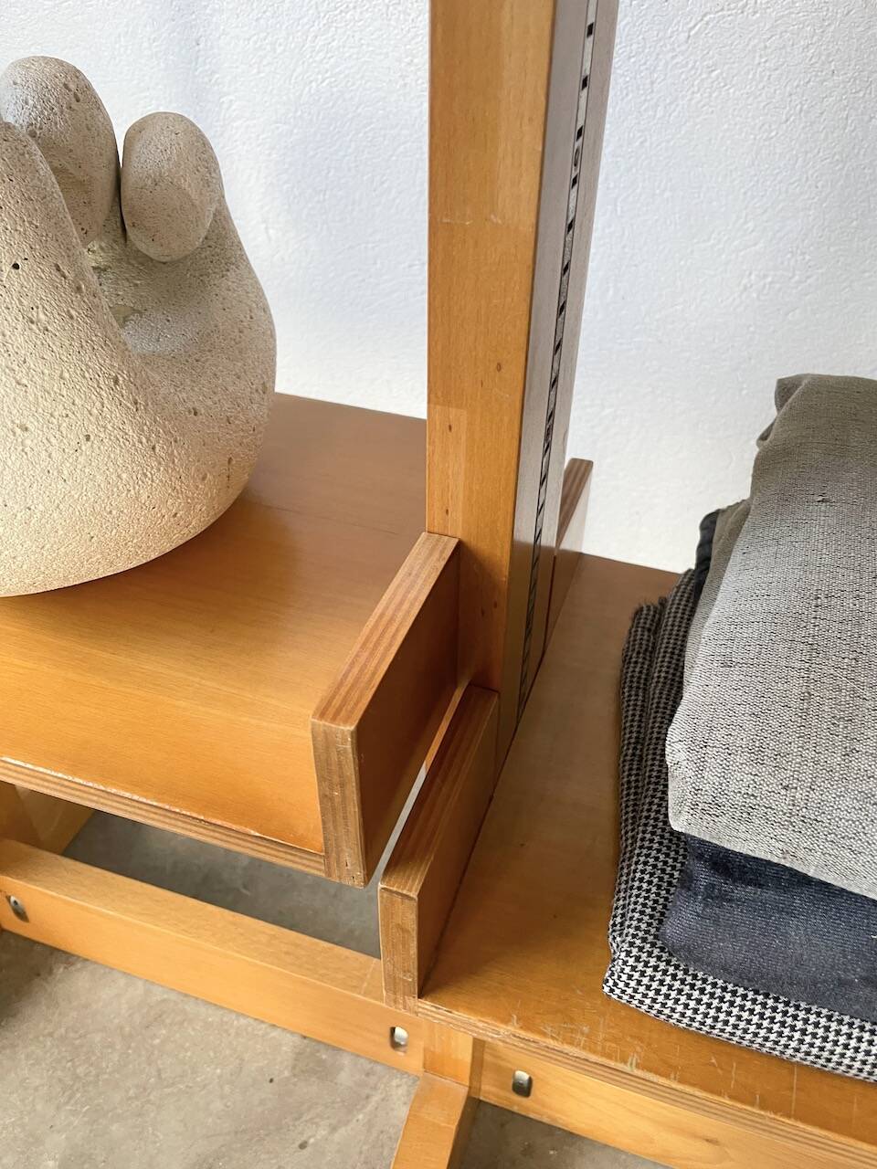 Bookcase on solid beech legs from the 80s