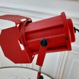 Orange-red 80s steerable cinema projector lamp