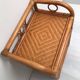 Rattan wicker storage cabinet with 3 vintage drawers