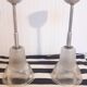 Paire de suspensions en verre Holophane 1950