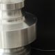 Large brushed aluminium table lamp, 1970s