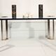 Bronze coffee table - tempered glass by Peter Ghyczy, 1970s