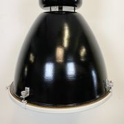 Black industrial factory lamp with clear glass cover from elektrosvit
