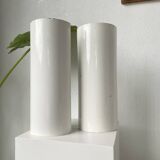 Pair of Parscot wall lights in white lacquered metal from the 80s