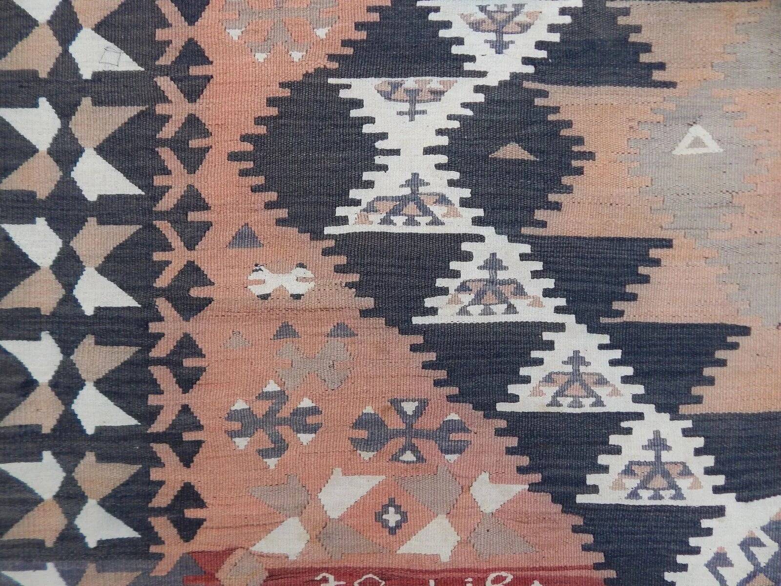 Vintage Turkish hallway rug 86x357 cm