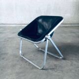 Plona Leather Side Chair by Giancarlo Piretti for Castelli, 1970s