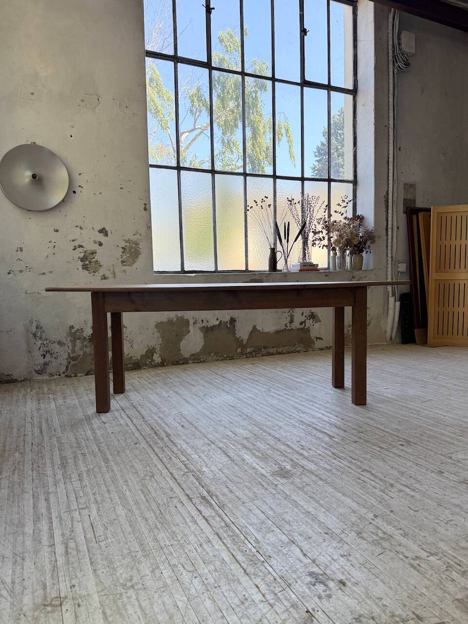 Walnut farmhouse table 2.10m from the 50s