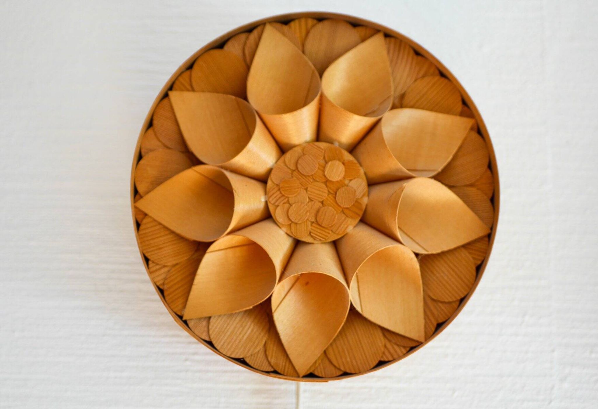 Handcrafted Swedish wooden wall sconces, set of 2