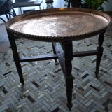 Moroccan table with copper top