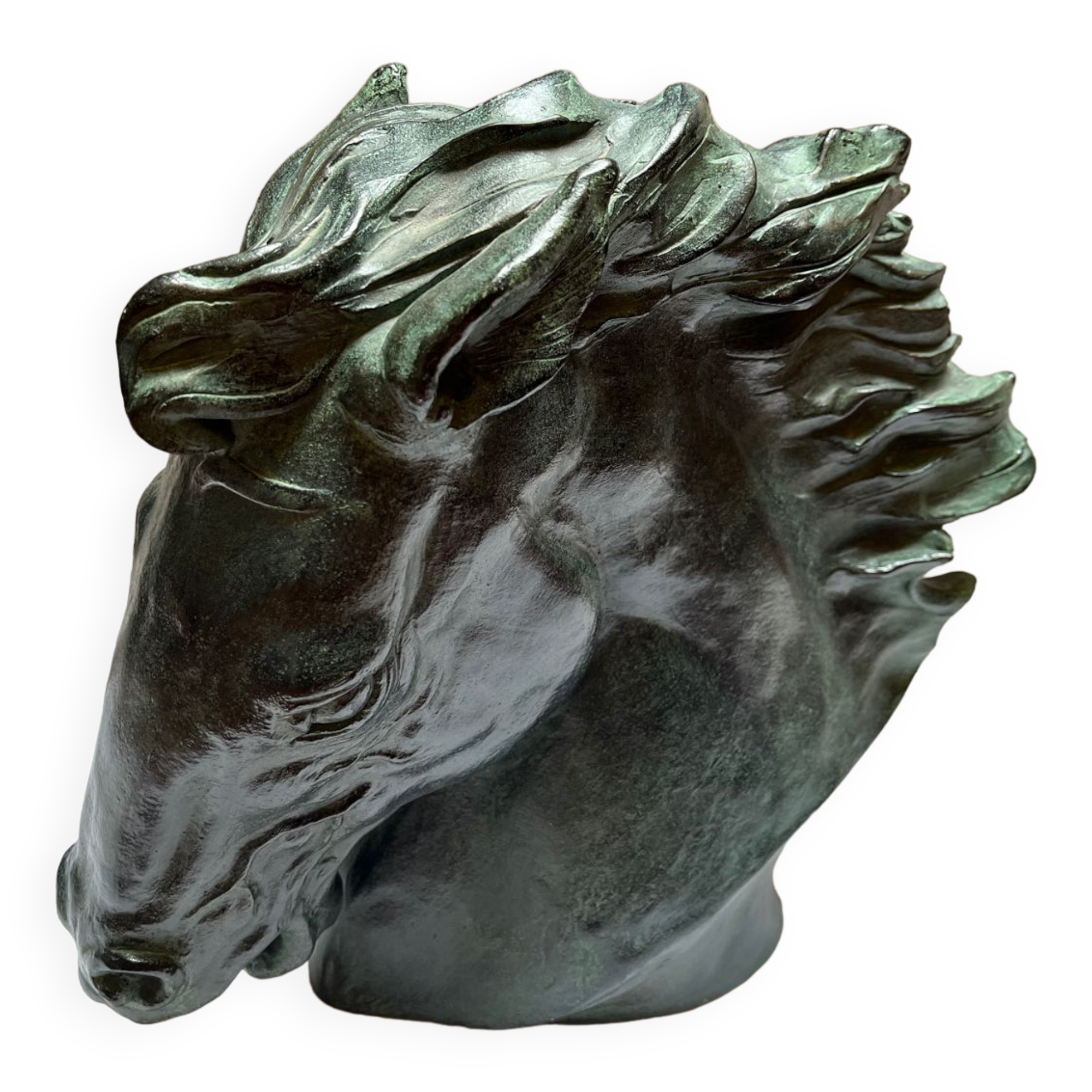 Horse head signed J. Spratt
