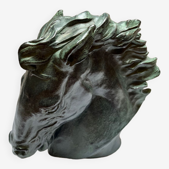 Horse head signed J. Spratt