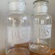 Set of 2 Large Glass Pasta Jars with Stopper Lids, 4 Litre Pasta Containers