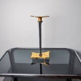 Brutalist candlestick by David Marshall, bronze and aluminum, Spain, 1970