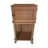 Vintage light wood bedside table