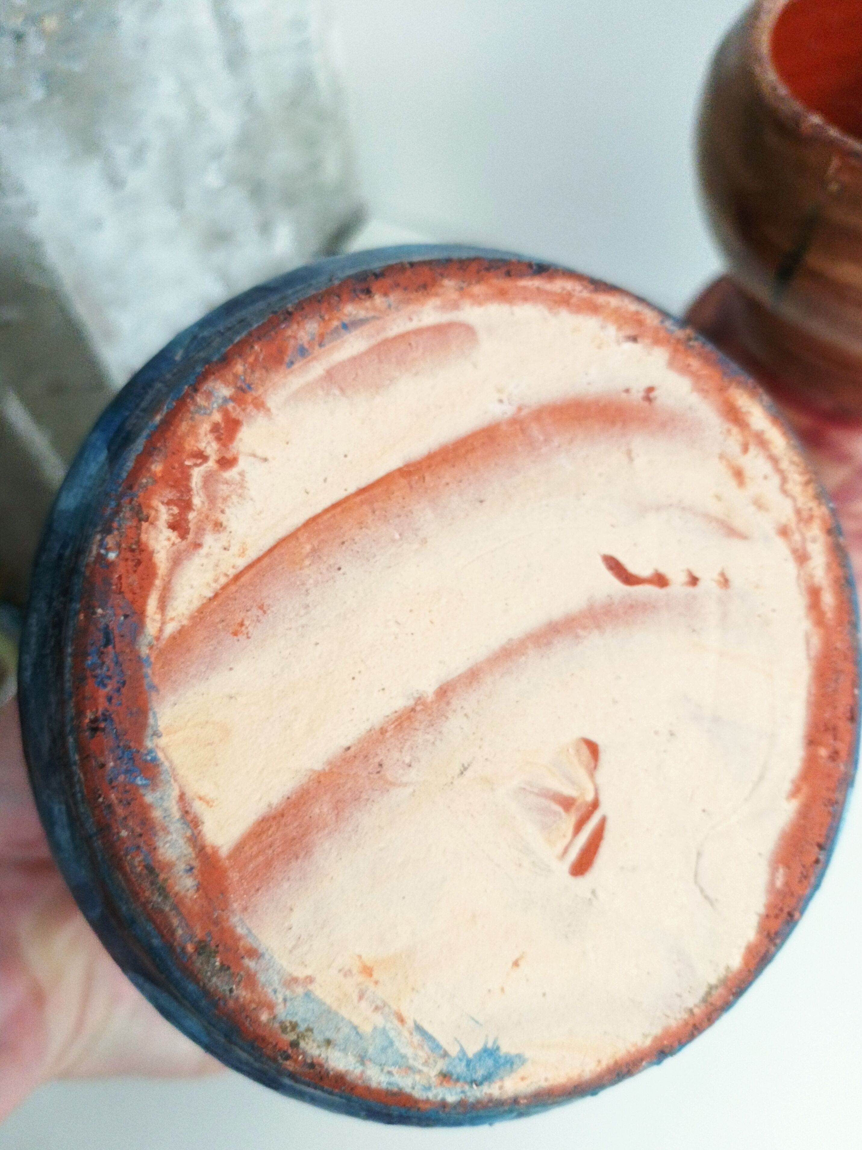 Pair of large terracotta pots signed, Portugal 80s