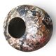 Round stoneware vase by David Whitehead, La Borne, polychrome.