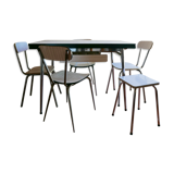 Dining table and chairs in formica white whole