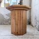 Hexagonal console table guéridon Regain pine 1970