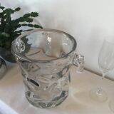 Crystal champagne bucket. Crystal of French Island.  Design and modern.  1960s