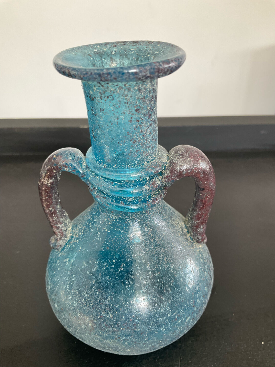 Old vase "Scovo" in Murano glass paste