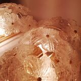 Pair of Murano glass flower wall light