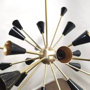 Plafonnier Spoutnik en laiton, années 1950
