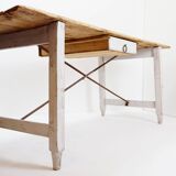 Large solid wood farmhouse table