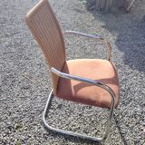 6 chairs in chrome metal effezeta Italy 70s