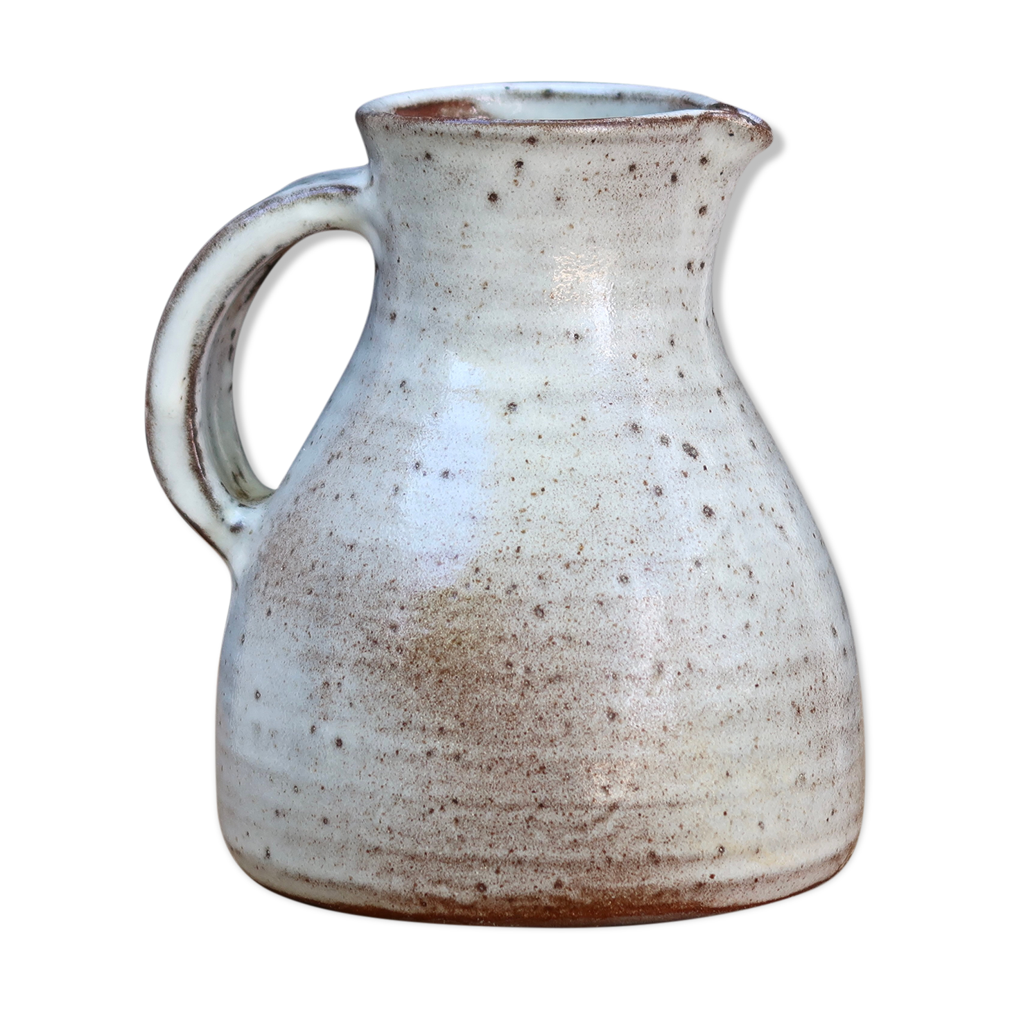 Sandstone pitcher by Jeanne and Norbert Pierlot, 60s