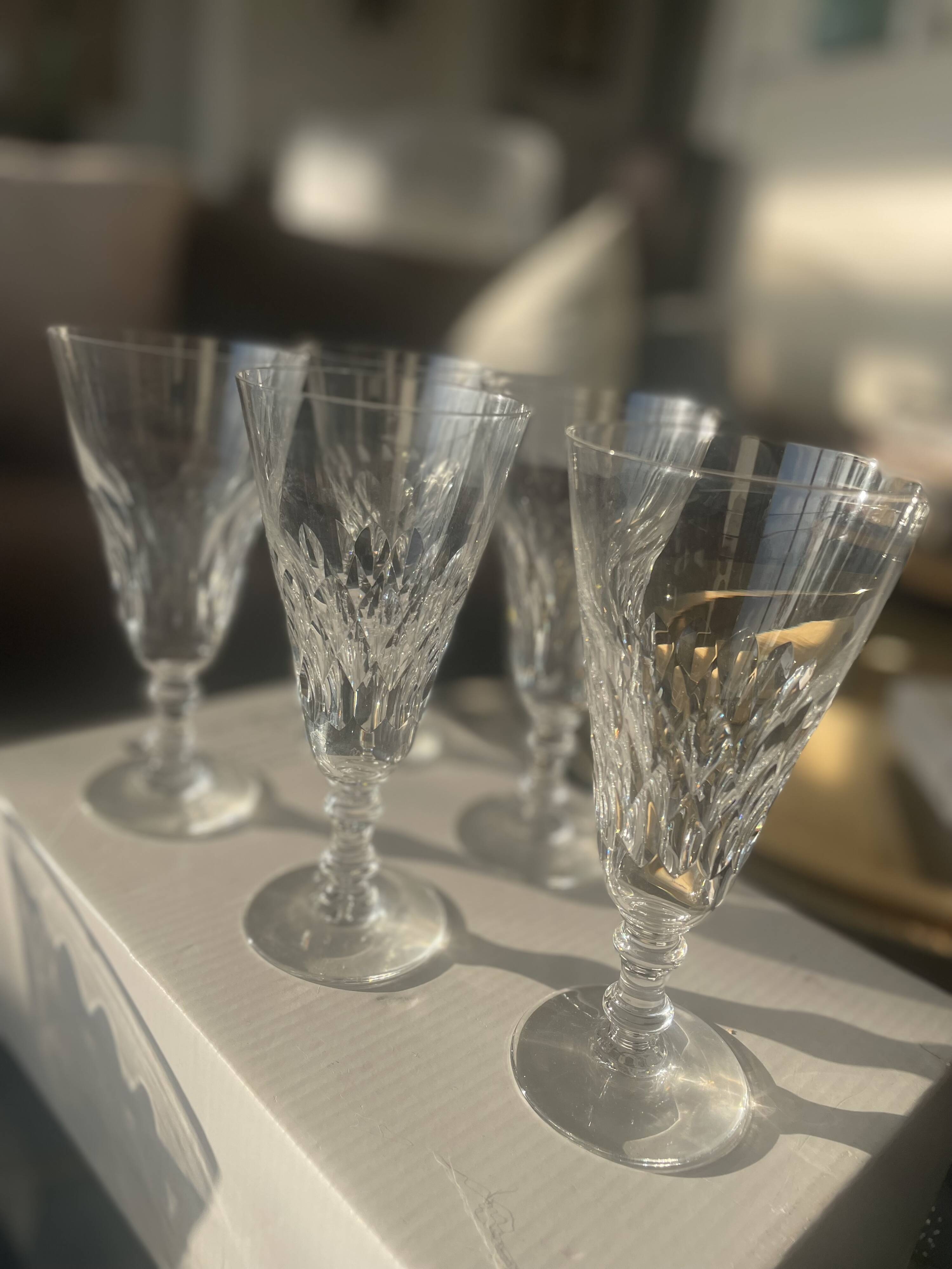 5 Baccarat Armagnac model champagne flutes