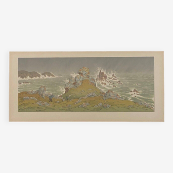 Lithograph by Henri Rivière La Tempête