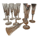 9 Saint Louis cut crystal champagne flutes