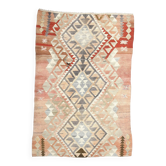 Red & Cream Turkish Kilim Rug 148x223Cm SK 35162