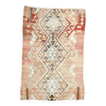 Red & Cream Turkish Kilim Rug 148x223Cm SK 35162