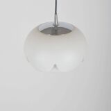 Artichoke pendant lamp in opal glass by Peill & Putzler, 1974