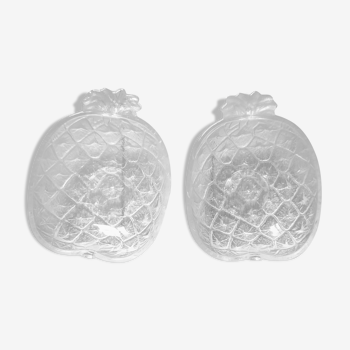 Lot de coupelles ananas en verre