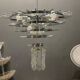 Lustre italien en verre de Murano
